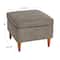 Hello Honey® Atley Ash Gray Vegan Leather Upholstered Modern Storage Ottoman